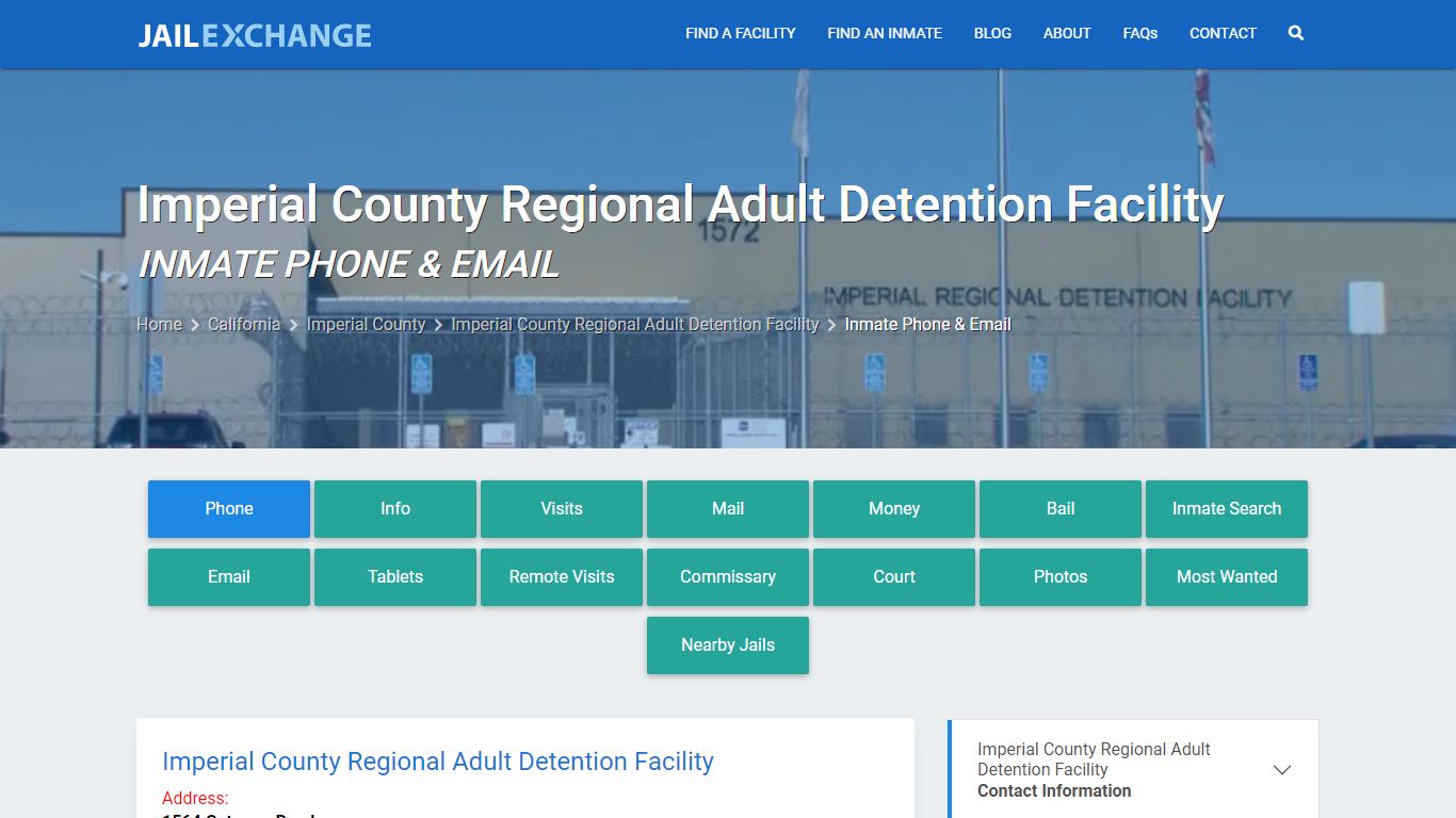 Inmate Phone - Imperial County Regional Adult Detention Facility, CA